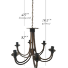 Lustre De Ferro Com Cúpula Iluminação Residencial