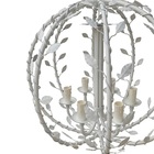 Lustre De Ferro De Teto Redondo Modelo Arabesco Branco