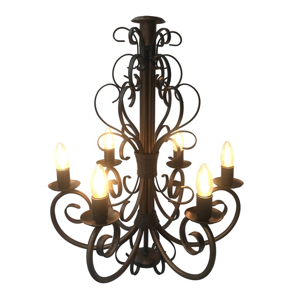 Lustre De Ferro Para Decoração Sala De Jantar Iluminação Inte