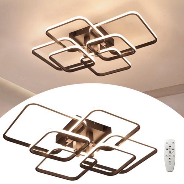 Lustre De Led Luminária Moderna 3 Cores Controle Remoto 70w