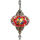 Lustre De Mosaico Turco Feito À Mão Mix Color Sea And Cherry