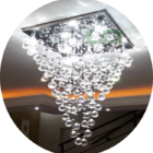 Lustre De Teto Para Sala Com Base De Inox Espelhado 42x42cm 5