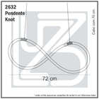 Lustre Design Moderno Knot 38w - Silicon Led 3000k - Ouro