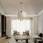 Lustre Duquesa Cúpula Branca Com Cristais Legítimos K9 Alto B