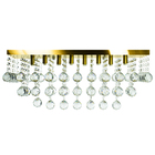 Lustre Egípcio Cleópatra Cristal Legítimo 60x25 Cm Dourado