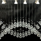 Lustre Em Cristais K9 Para Sala De Estar Decoração Bivolt 60cm