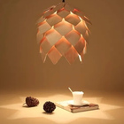 Lustre Em Madeira Cerejeira Luxo Lúpulo  - Casa Jd Móveis