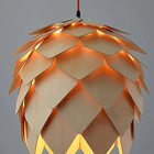 Lustre Em Madeira Cerejeira Luxo Lúpulo  - Casa Jd Móveis