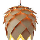 Lustre Em Madeira Cerejeira Luxo Lúpulo  - Casa Jd Móveis