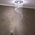 Lustre Espiral,com 1,30 M De Altura,base Inox De 30cm De Diâm