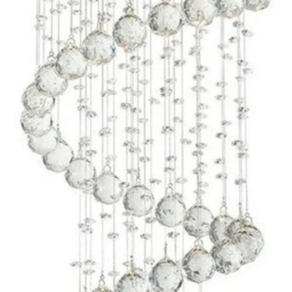 Lustre Espiral Grande Para Vão De Escadas 110v/220v Espelhado