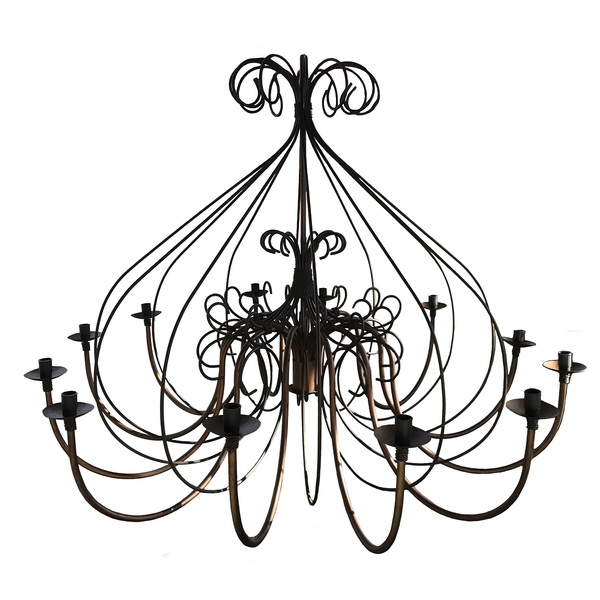 Lustre Grande De Ferro Para Sala De Jantar Iluminação Residen