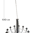 Lustre Grande Luminária Ferro Teto Rústica Aramado 12 Bocais