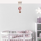 Lustre Infantil Balão Com Nuvens Rosa