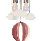 Lustre Infantil Balão Com Nuvens Rosa