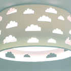 Lustre Infantil Nuvens  Recorte Branco 30x16