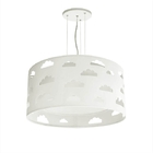 Lustre Infantil Nuvens  Recorte Branco 30x16