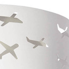 Lustre Infantil Pendente Aviões Duplo 50x16  Branco