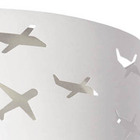 Lustre Infantil Pendente Aviões Duplo - Cáqui 30x16