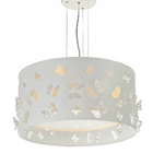 Lustre Infantil Pendente Borboletas  Duplo - Crú 30x16