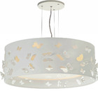 Lustre Infantil Pendente Borboletas Duplo -crú 40x16