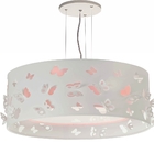 Lustre Infantil Pendente Borboletas Duplo -rosa 40x16