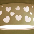Lustre Infantil Pendente Corações Duplo - Branco 50x16