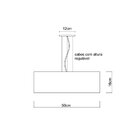 Lustre Infantil Pendente Nuvens Recortes Rosa 50x16