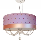 Lustre Infantil Pendente Pérolas Coloridas 40x15 Lilás
