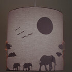 Lustre Infantil Pendente Safári 25x25 Cinza