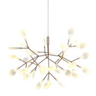 Lustre Led 15w Twing Dourado Ø51cm Mais Luz Bivolt