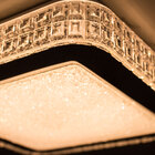 Lustre Led Em Acrilico Borda Espelhada 40x40 Gemini 24W 3000K