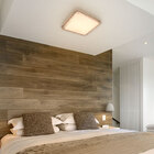 Lustre Led Em Acrilico Céu Estrelado 28x28 Branco Quente Orio