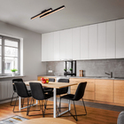 Lustre Led Linear Duplo Perfil Led Moderno Sala Cozinha Escri