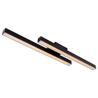 Lustre Led Linear Duplo Perfil Led Moderno Sala Cozinha Escri