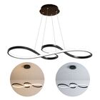 Lustre Led Luminária Pendente Infinito Luxo Design Moderno Bi