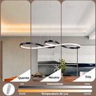 Lustre Led Luminária Pendente Infinito Luxo Design Moderno Bi