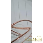 Lustre Led Luxo Moderno 45w 50 Cm Rose C/ Controle