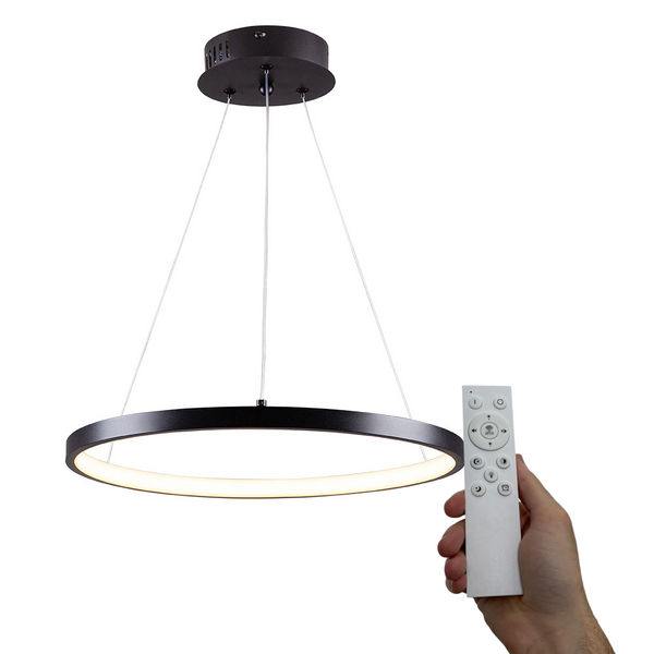 Lustre Led Moderno 3 Em 1 18w 40cm Luxuoso Com Controle Bivol