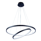 Lustre Led Moderno Luxuoso 2 Anéis Ring 40 E 60cm 45w 6500k P