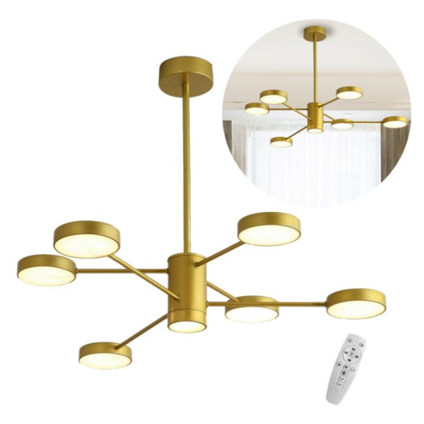 Lustre Led Nórdico Galáxia 6 Hastes Luminária Pendente Teto S