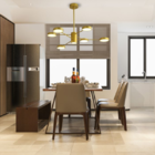 Lustre Led Nórdico Galáxia 6 Hastes Luminária Pendente Teto S