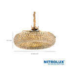 Lustre Ltr-025 E14x6 Dourado Redondo Nitrolux