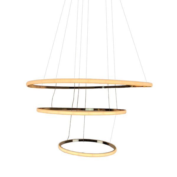 Lustre Luminaria 3 Em 1 Aneis Arco Pendente Led Perfil Infini