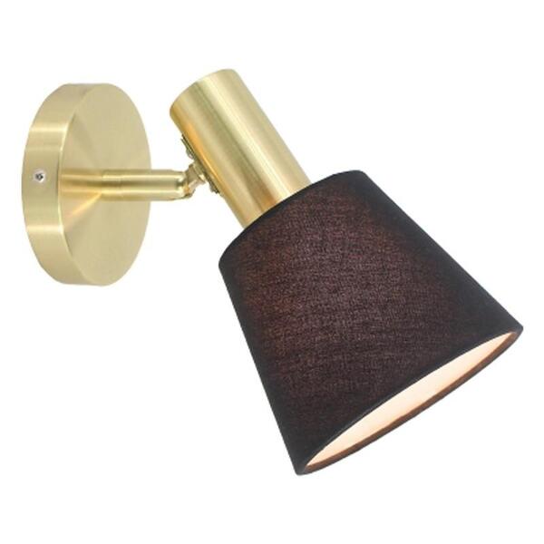 Lustre Luminária Arandela Pipe Preto E Dourado Para 1 Lâmpada