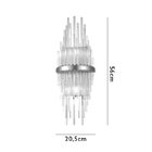 Lustre Luminária Arandela Sansa Dourado e Transparente para 2