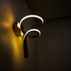 Lustre Luminária de Parede Arandela Fluire Dourado 20x30x40cm