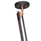 Lustre Luminária de Parede Arandela Scope nas Cores Preto Fos