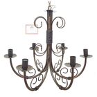 Lustre Luminária Ferro De Teto Rústico Arabescos Decoração 6