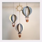 Lustre Luminária Infantil Balãobronze E Rosa 20x47